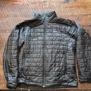 Patagonia Black puffy nano full zip jacket